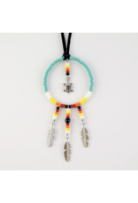 Beaded Turtle Charm Dreamcatcher - Turquoise (BDTUR2)