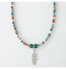 Collier Perlé - Cuivre/Turquoise