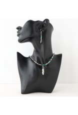 Collier Perlé Cuivre/Turquoise - MN809