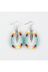 Beaded Earrings - Turquoise (ME83)