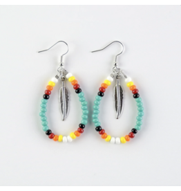 Beaded Earrings - Turquoise