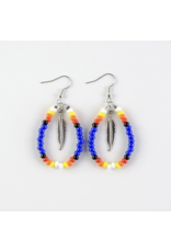 Beaded Earrings - Blue (ME81)