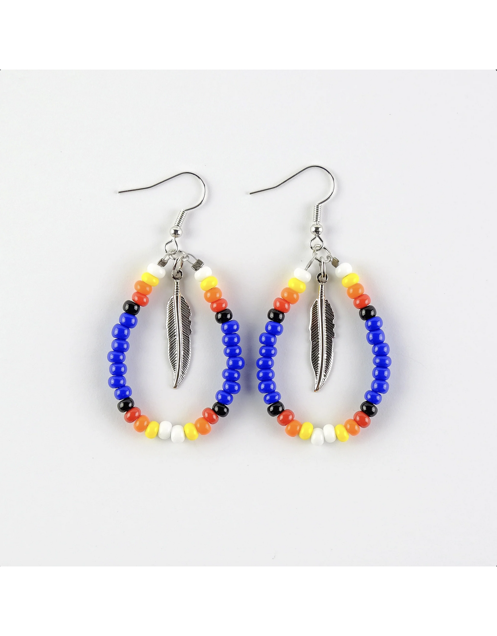 Boucles d'Oreilles Perlées - Bleu (ME81)