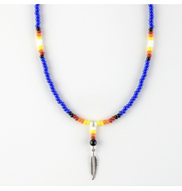 Collier Perlé - Bleu