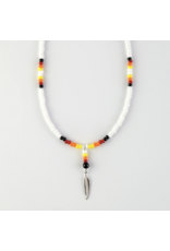 Beaded Necklace White - MN84
