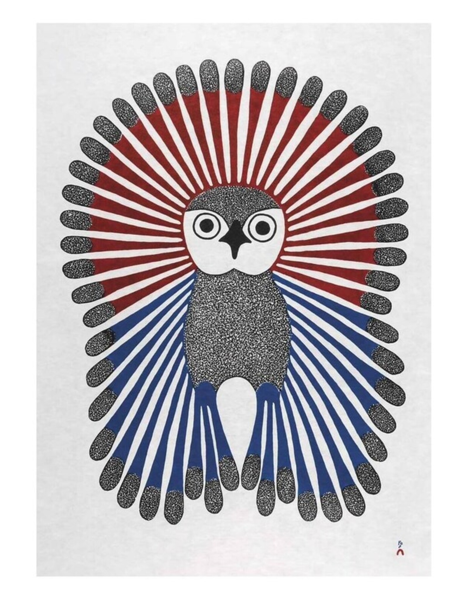 Vibrant Young Owl by Kenojuak Ashevak Card