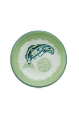 Small Fine Porcelain Dish Salmon (Green) - 204