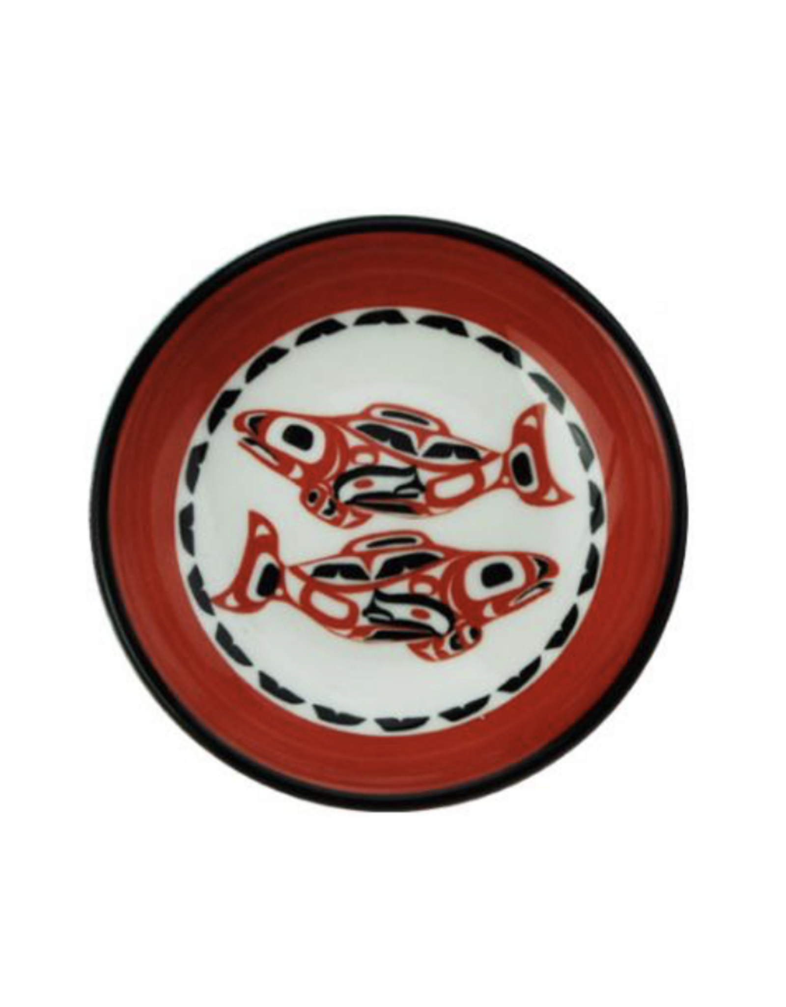 Small Fine Porcelain Dish Salmon (Red) - 205