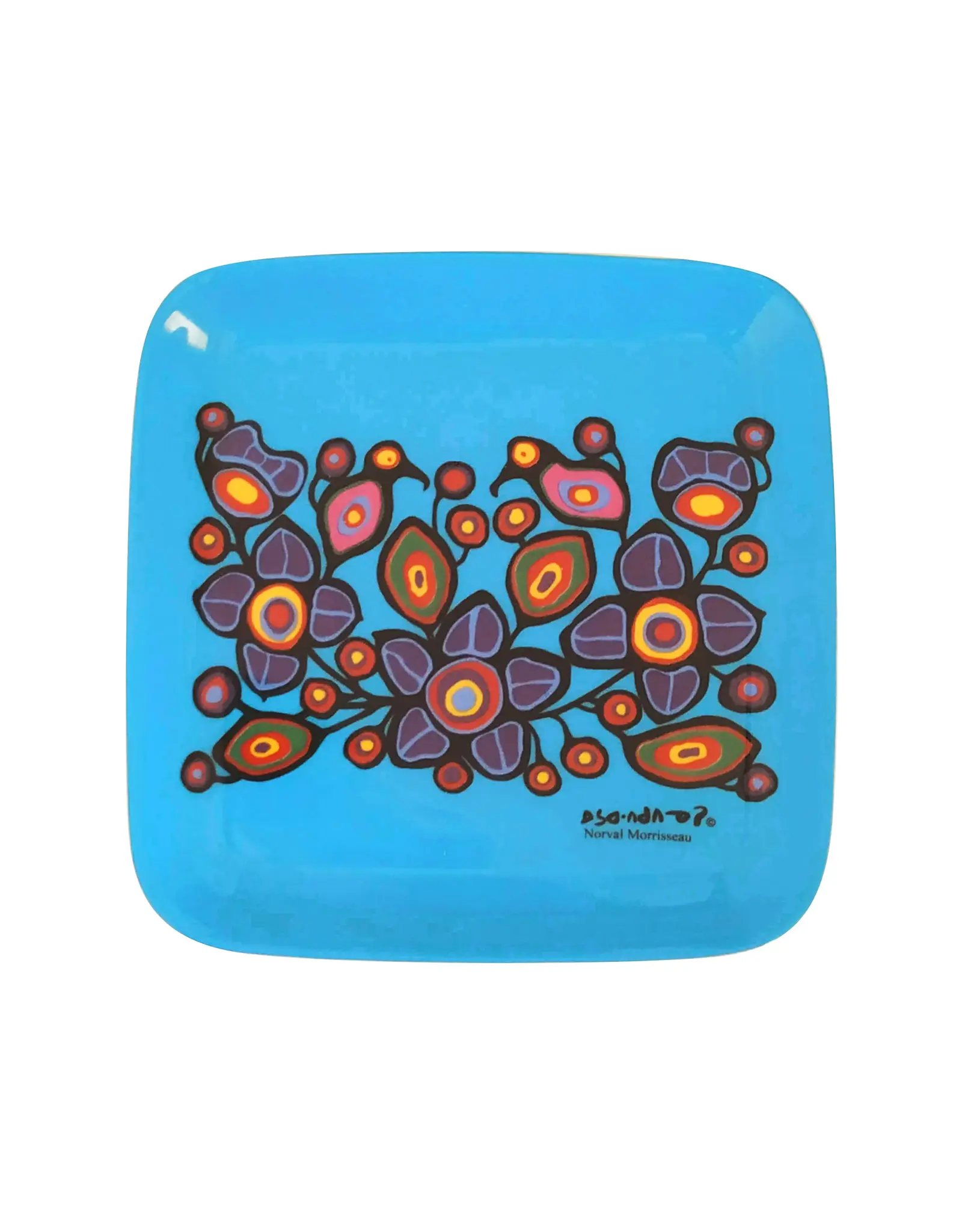 Petite Assiette Flowers and Birds par Norval Morrisseau - 3831