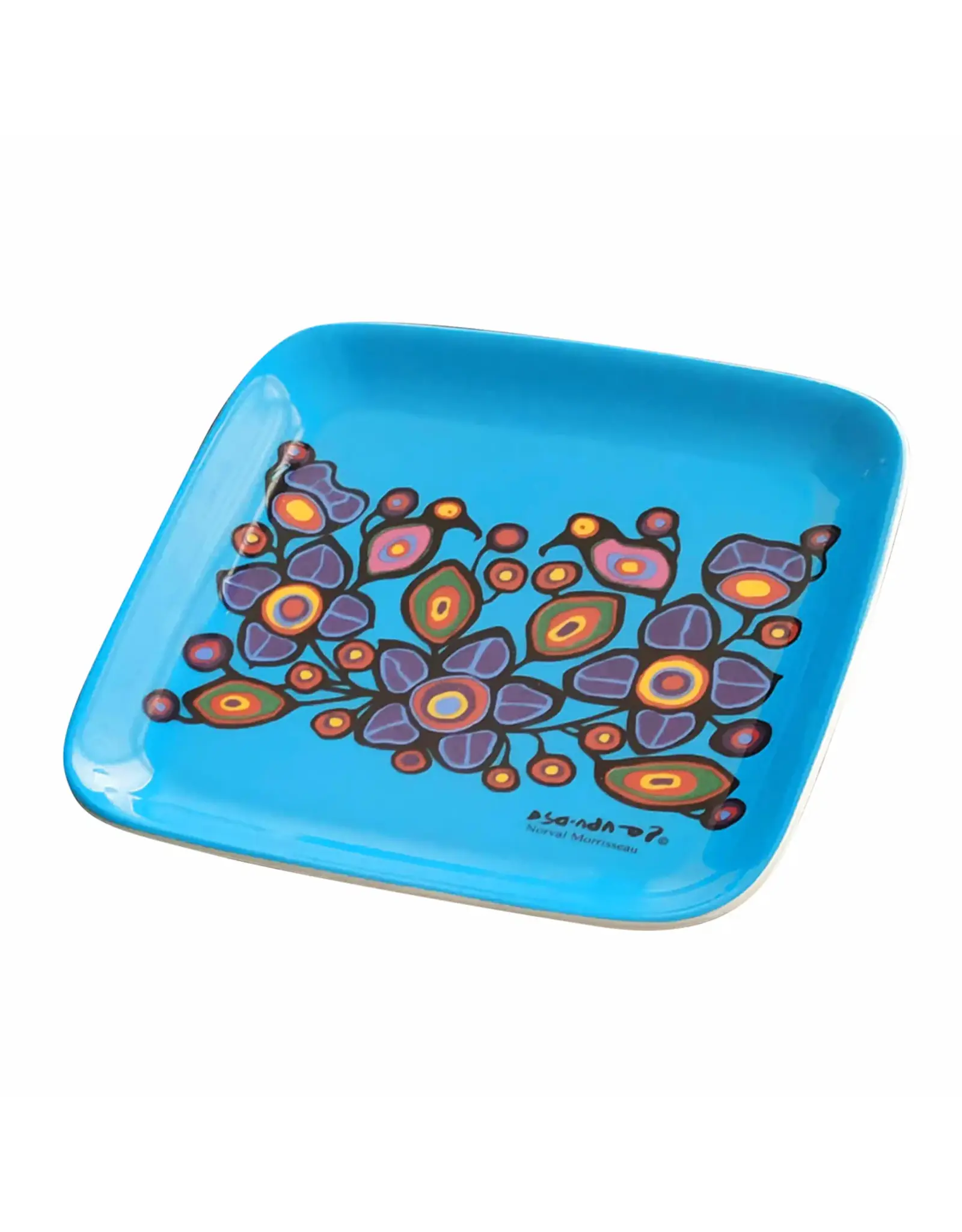 Flowers and Birds by Norval Morrisseau Trinket Dish - 3831