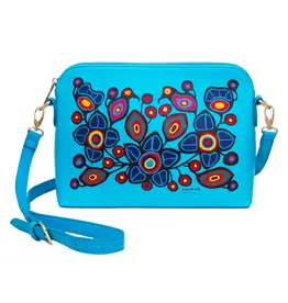Flowers and Birds  by Norval Morrisseau Art Bag