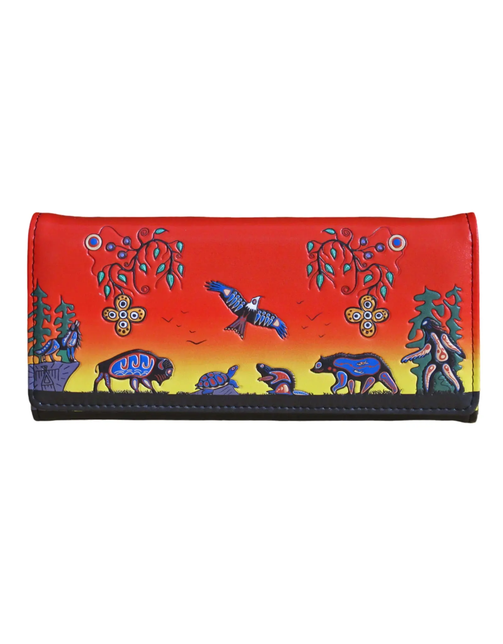 Seven Grandfather Teachings by Cody Houle Large Wallet - 2216