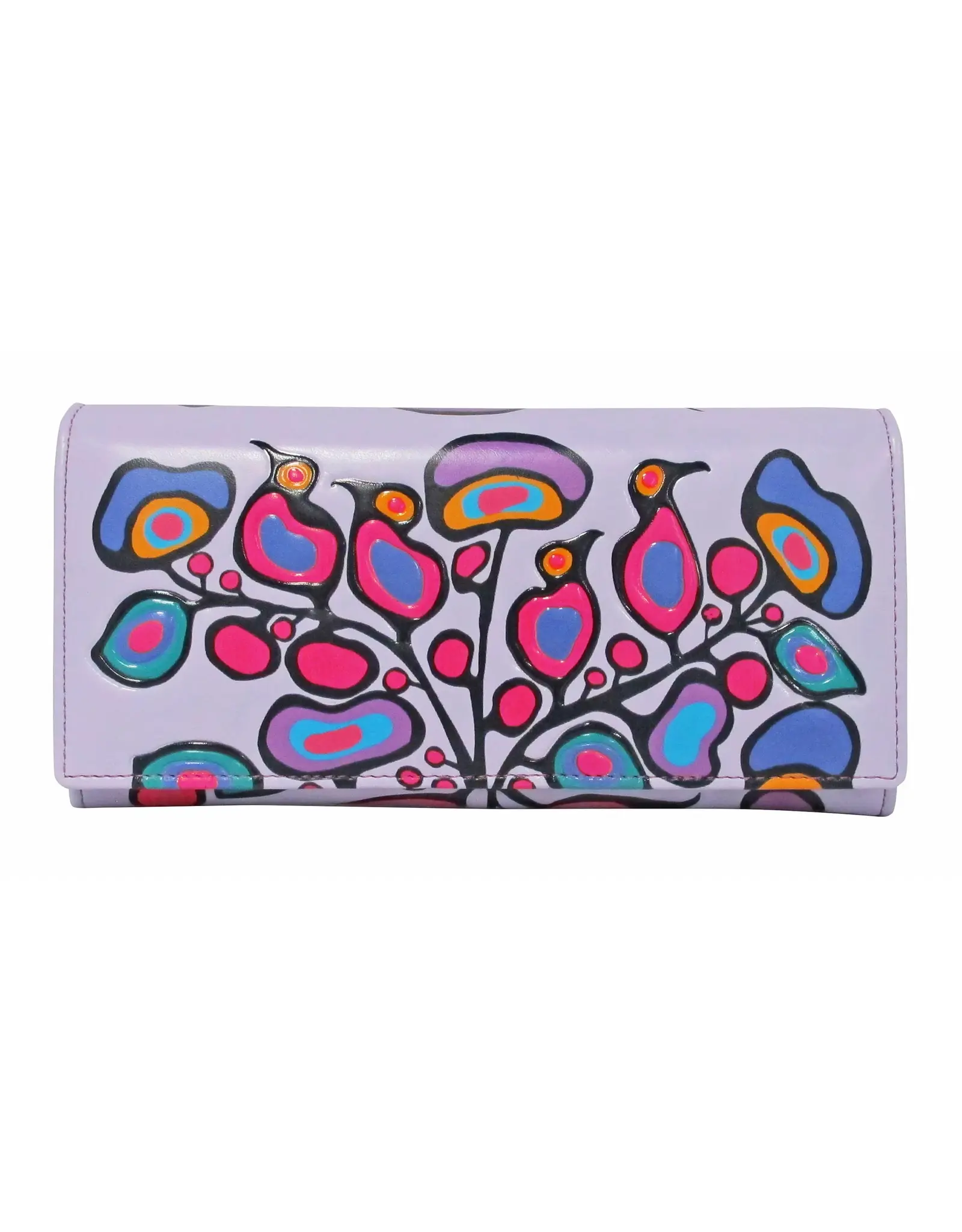 Woodland Floral by Norval Morrisseau Large Wallet - 2054