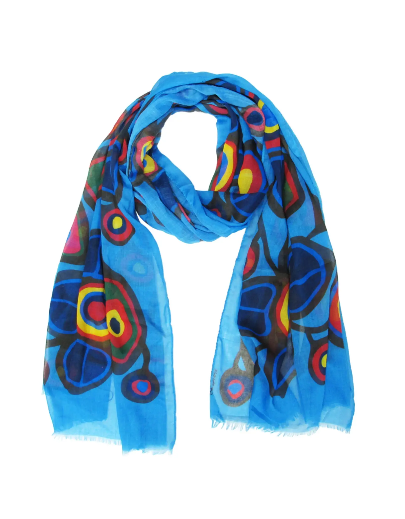 Flowers and Birds by Norval Morrisseau Eco Scarf - 18211
