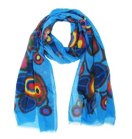 Flowers and Birds by Norval Morrisseau Eco Scarf