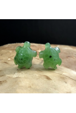 Boucles d'Oreilles Tortue en Jade  - 1543-2