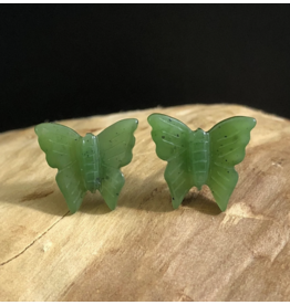Jade Butterfly Stud Earrings