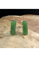 Boucles d'Oreilles Jade Rectangle - 2846