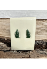 Boucles d'Oreilles Loup en Jade - 1545-2