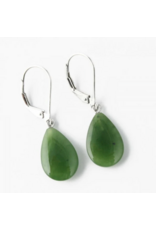 Boucles d'Oreilles Goutte Jade - 1779