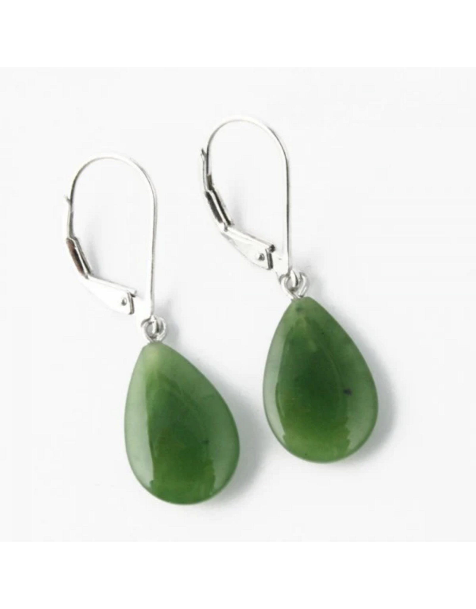 Boucles d'Oreilles Goutte Jade - 1779