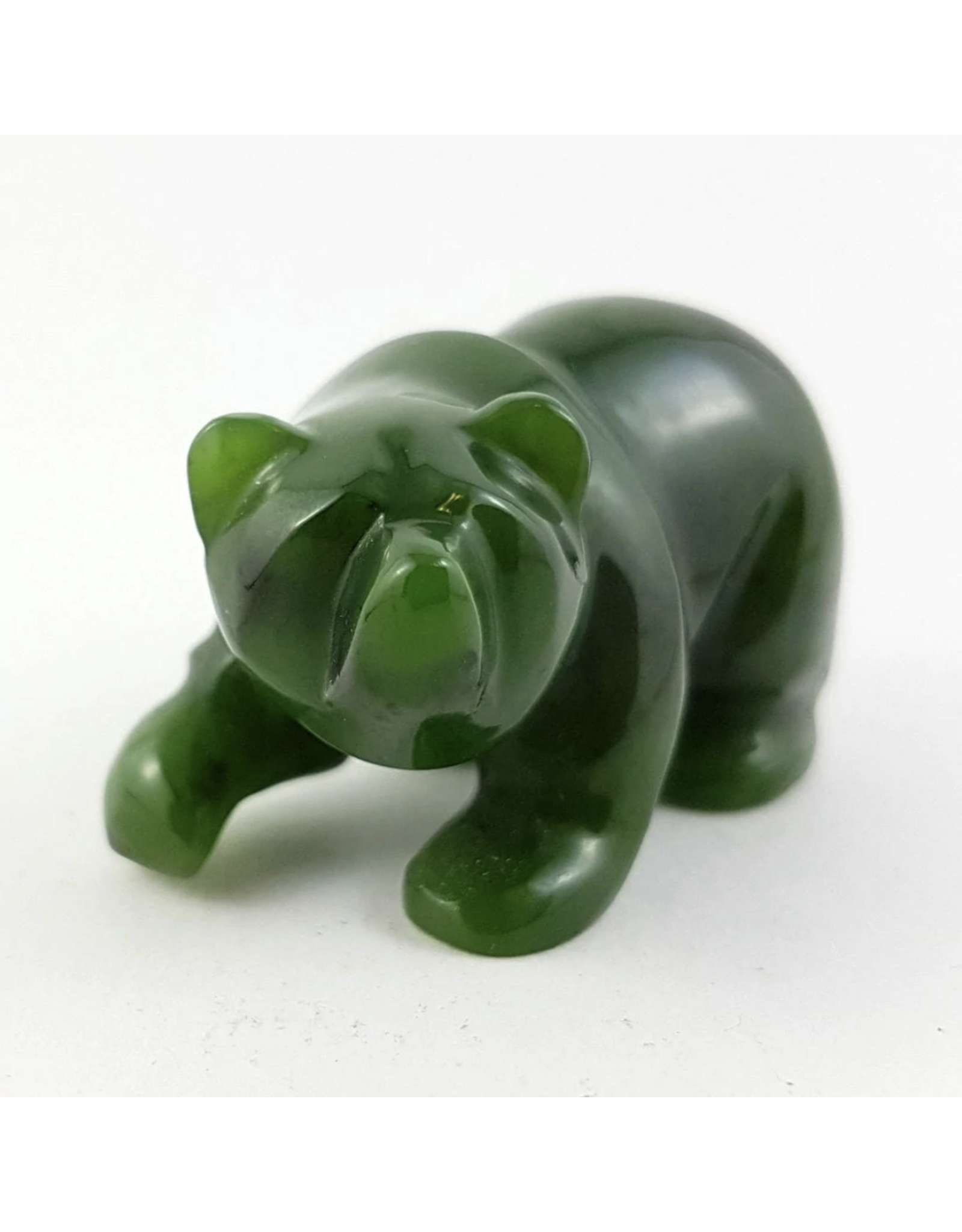 Small Jade Bear Sculpture - (HNW-054-100)