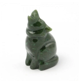 Large Sculpture Loup en Jade