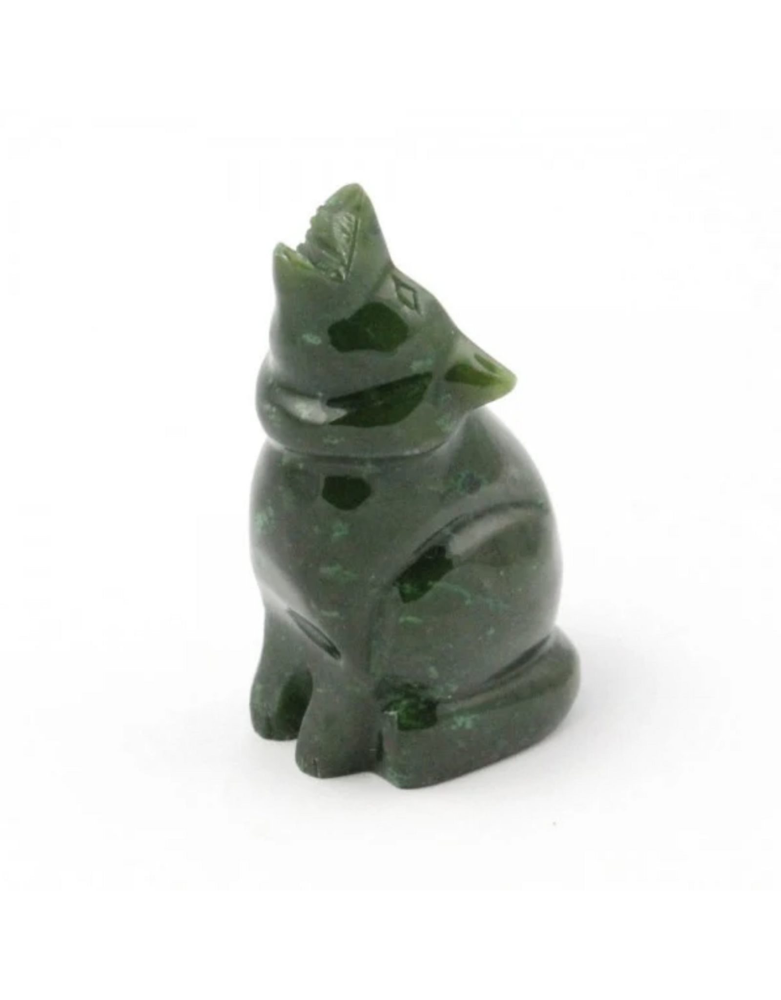 Small Jade Wolf Sculpture - (HNW-039-100)