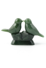 Large Jade Lovebirds Sculpture - (HNW-029-121)