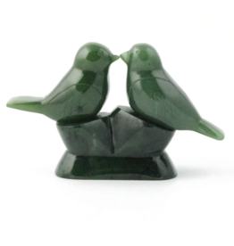 Large Jade Lovebirds Sculpture
