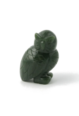 Medium Jade Owl Sculpture - (HNW-057-100)