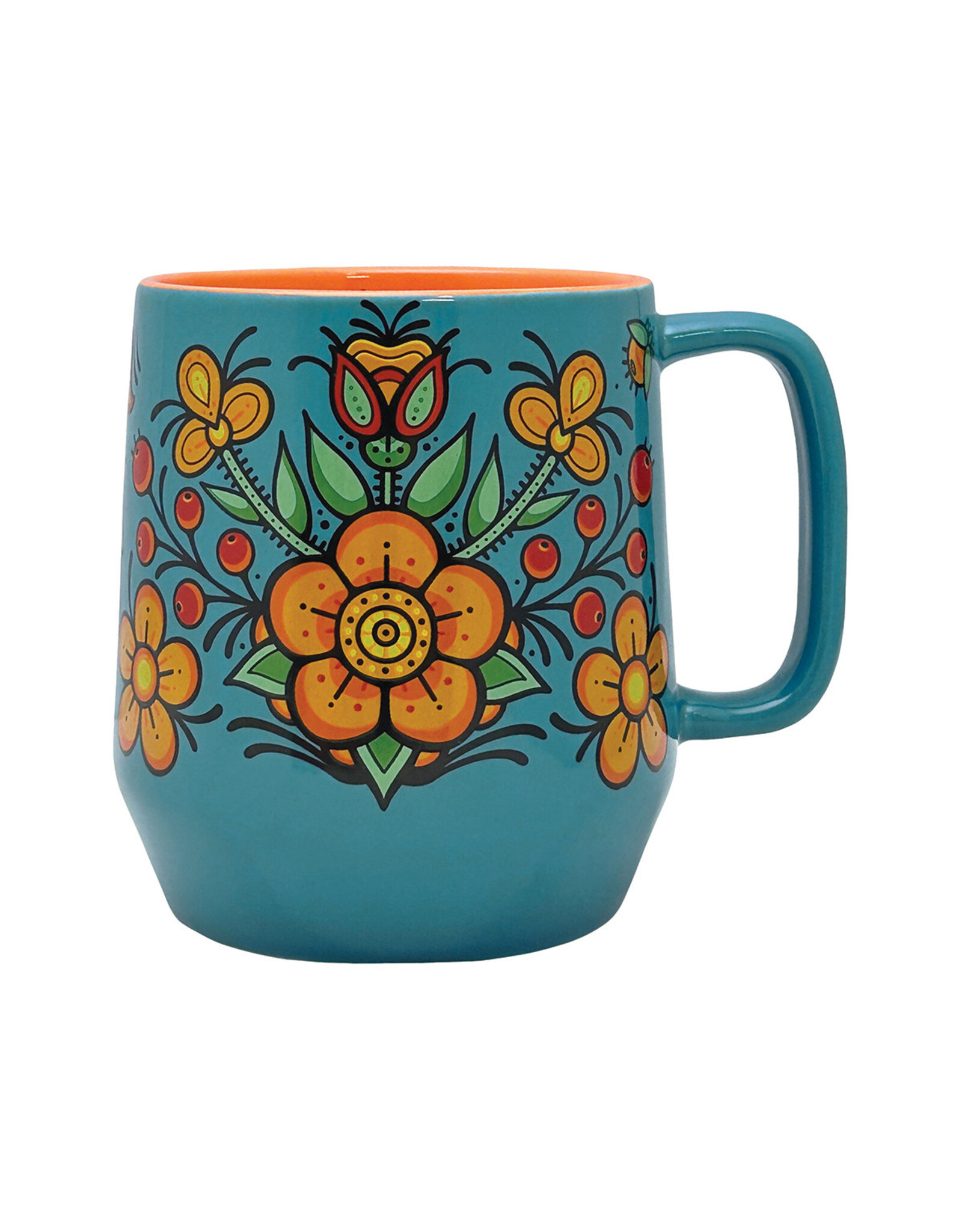 Grande Tasse en Céramique - "Prairie Beadwork" (BMUG17)