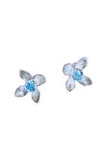 Lilas Sensation - Boucles d'Oreilles Topaze Bleu - LSBOF1T