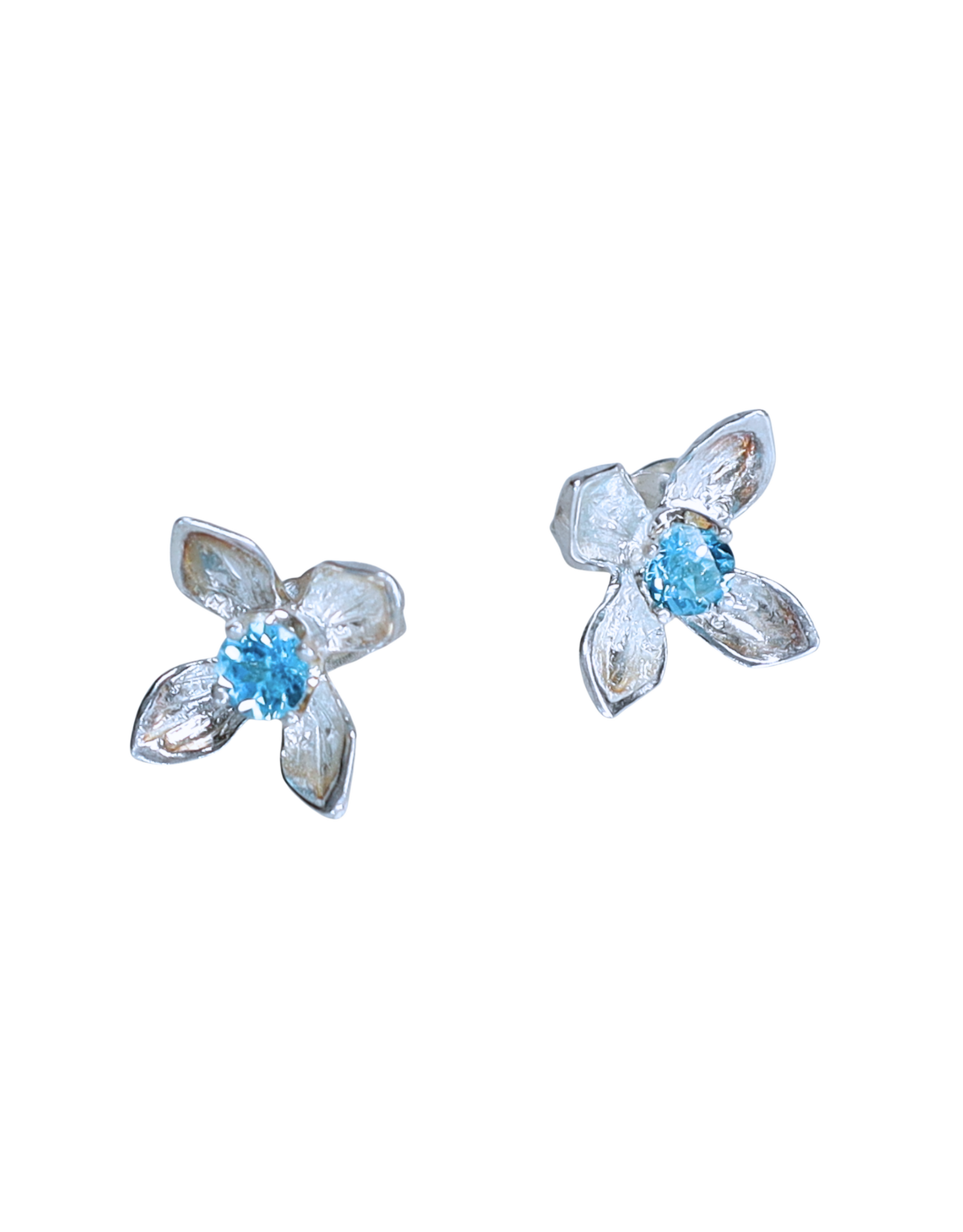 Lilas Sensation - Boucles d'Oreilles Topaze Bleu - LSBOF1T