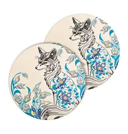 Sous-verre en céramique (Ensemble de 2) - Foxy par Deanna Samuel