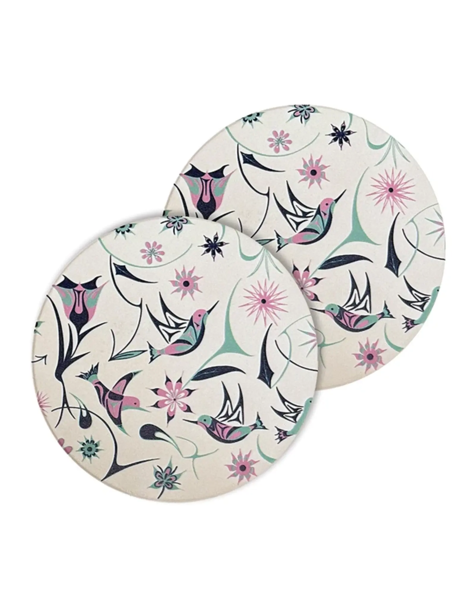 Ceramic Coasters (Set of 2) - Hummingbirds by Nicole La Rock (CCO15)