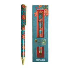 Premium Ballpoint Pen - Prairie Beadwork by Justine Proulx