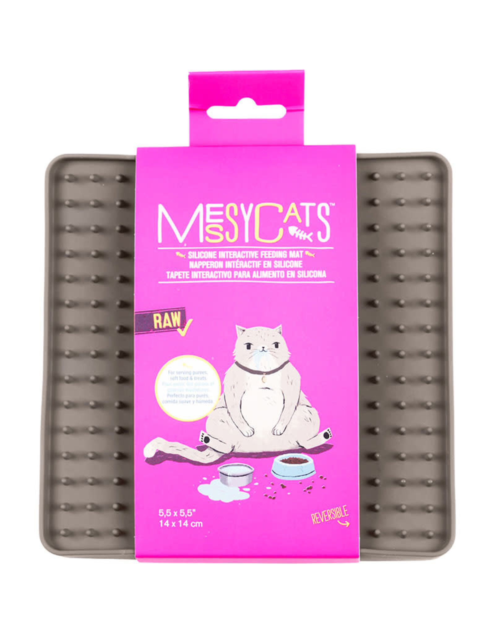 MESSY MUTTS MESSY MUTT INTERACTIVE FEEDER MAT GREY