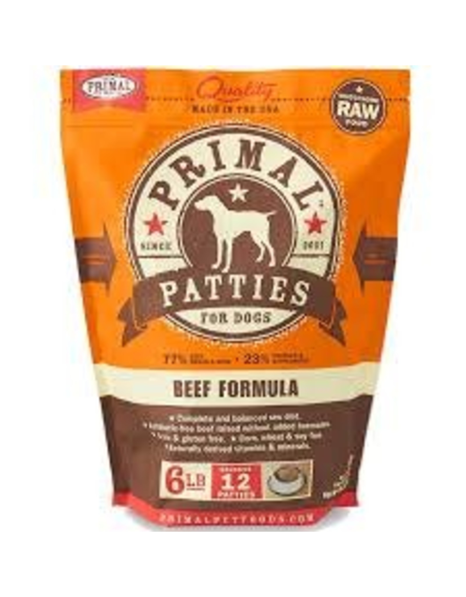 PRIMAL PRIMAL BEEF PATTIES 6#