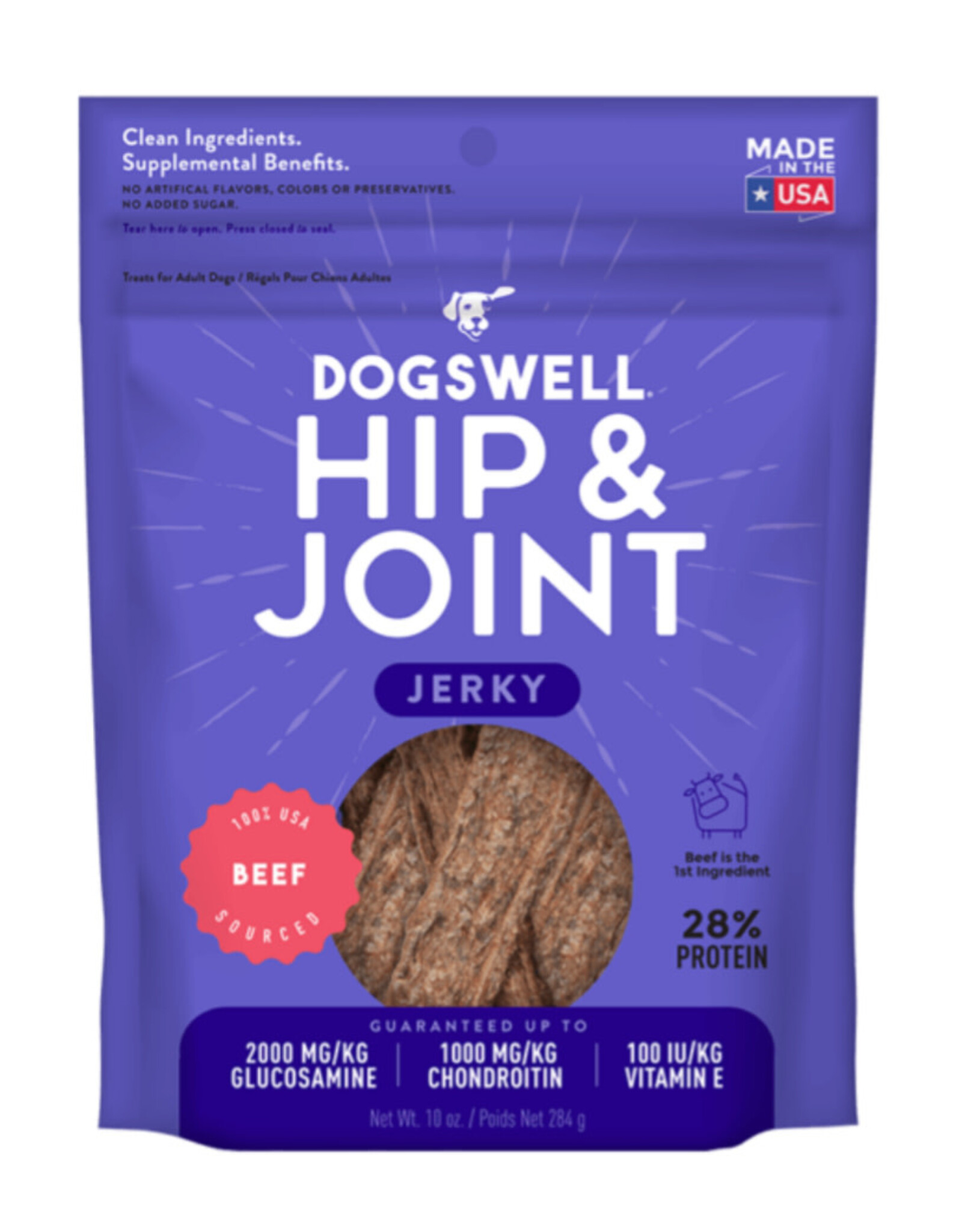 DOGSWELL DOGSWELL HIP & JOINT JERKY GRAIN FREE BEEF 10 OZ