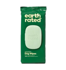 EARTH RATED EARTH RATED GROOMING WIPES UNSCENTED 100CT