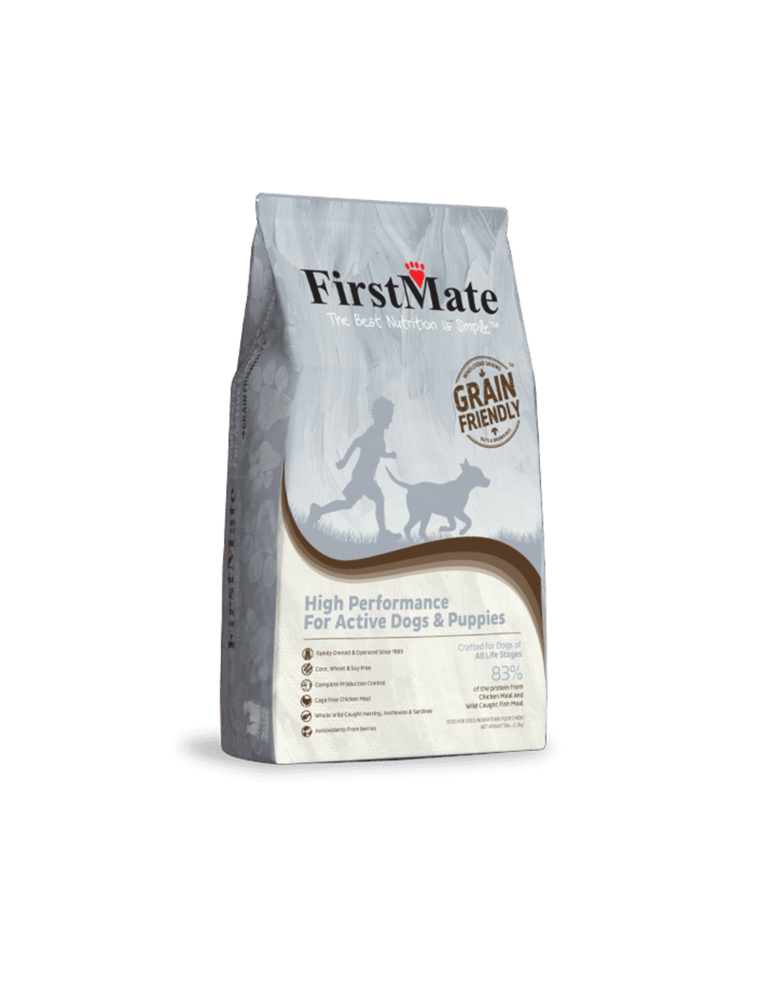FIRSTMATE PET FOODS FIRSTMATE GRAIN FRIENDLY PUPPY/PERFORMANCE 5#