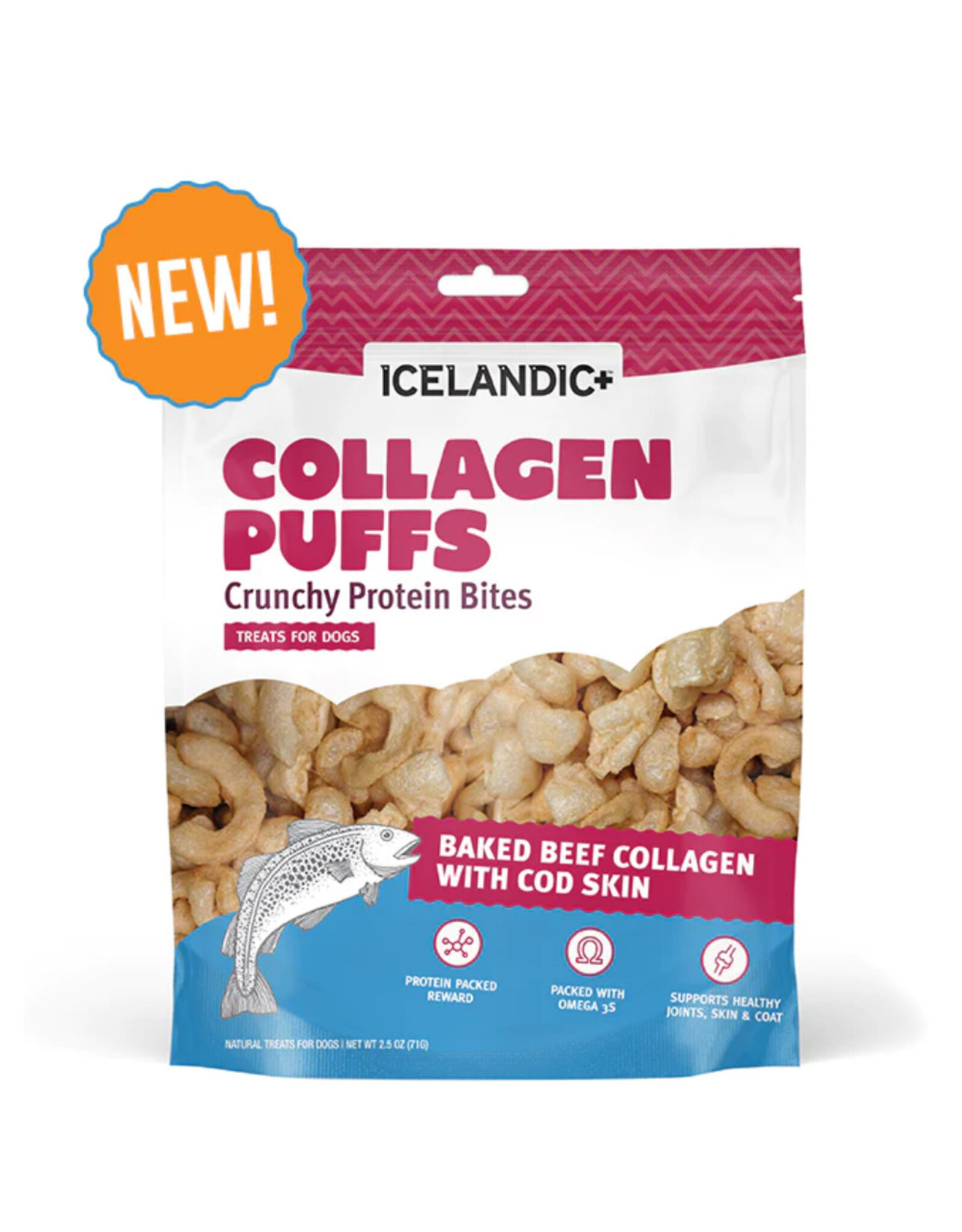 ICELANDIC ICELANDIC COLLAGEN PUFFS BAKED BEEF WITH  LAMB MARROW .5 OZ CAT