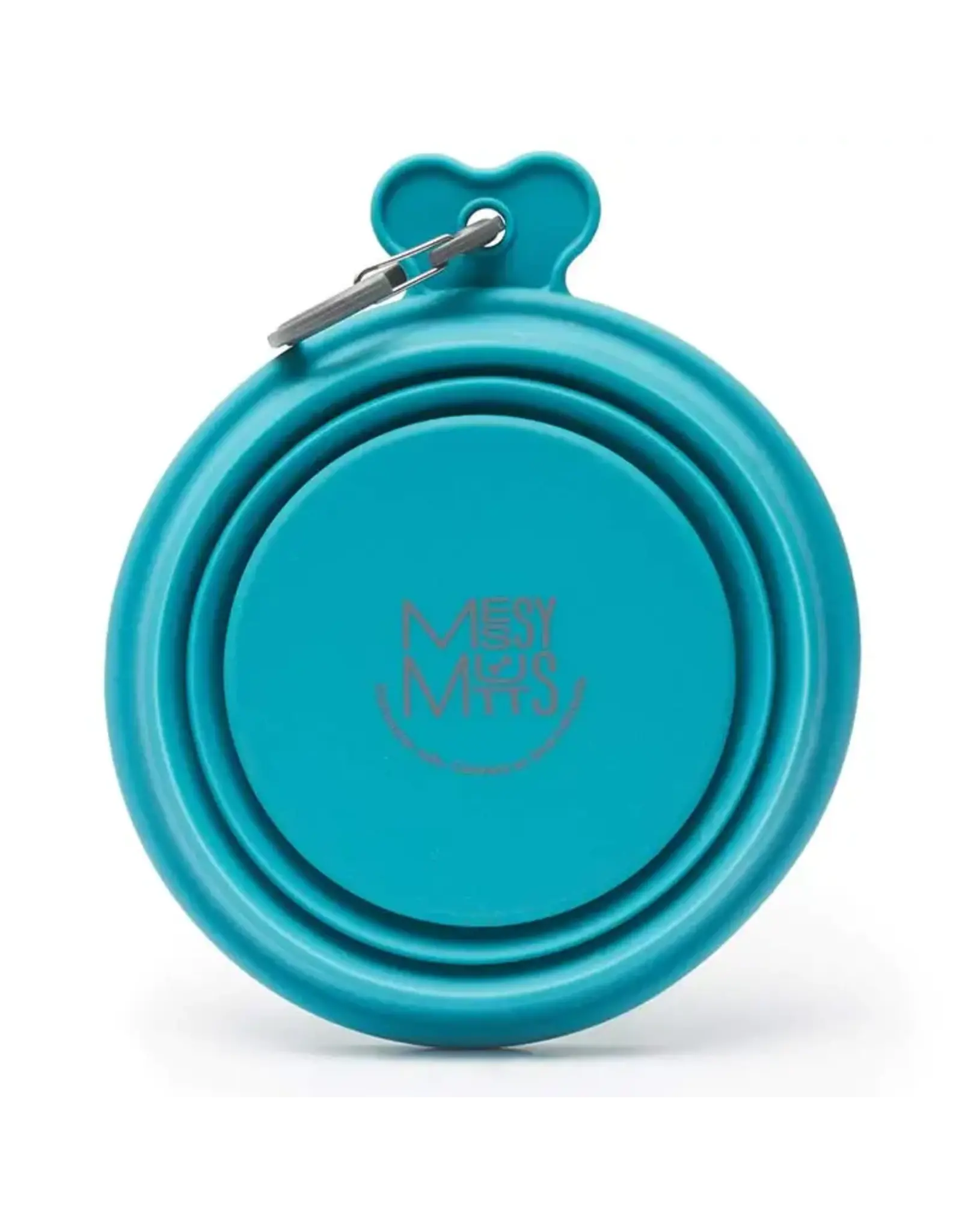 MESSY MUTTS MESSY MUTT COLLAPSIBLE BOWL BLUE 1.5 CUP