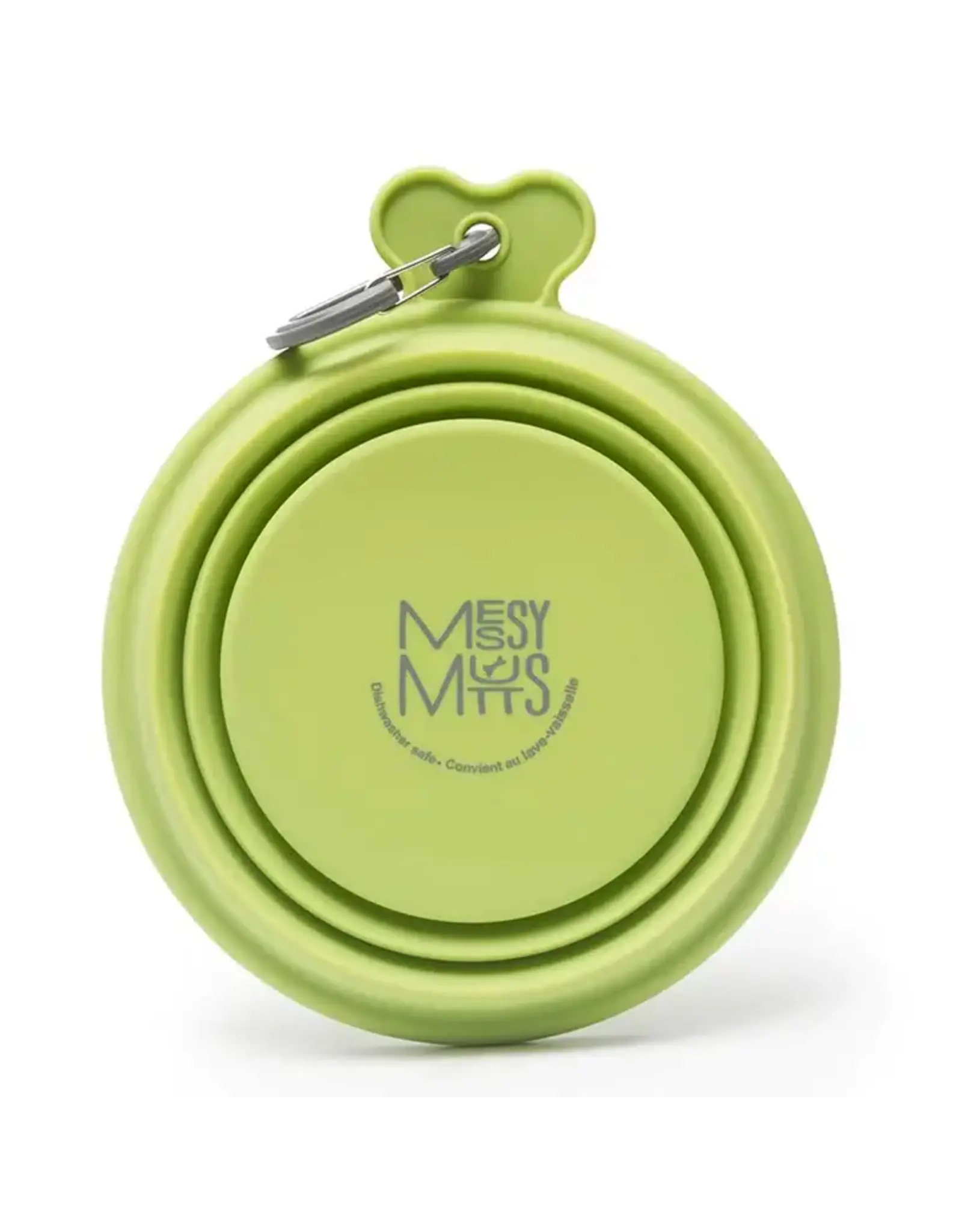 MESSY MUTTS MESSY MUTT COLLAPSIBLE BOWL GREEN 3 CUP