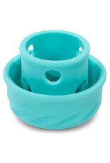 MESSY MUTTS MESSY MUTTS  PUZZLE N PLAY MUSHROOM FEEDER TEAL SM