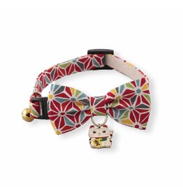 NECOICHI NECOICHI LUCKY CAT CHARM BOW TIE COLLAR RED