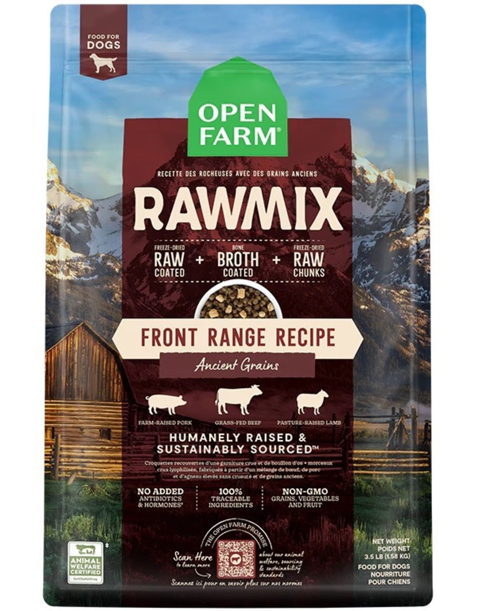 OPEN FARM OPEN FARM  RAW MIX FRONTIER ANCIENT 3.5#