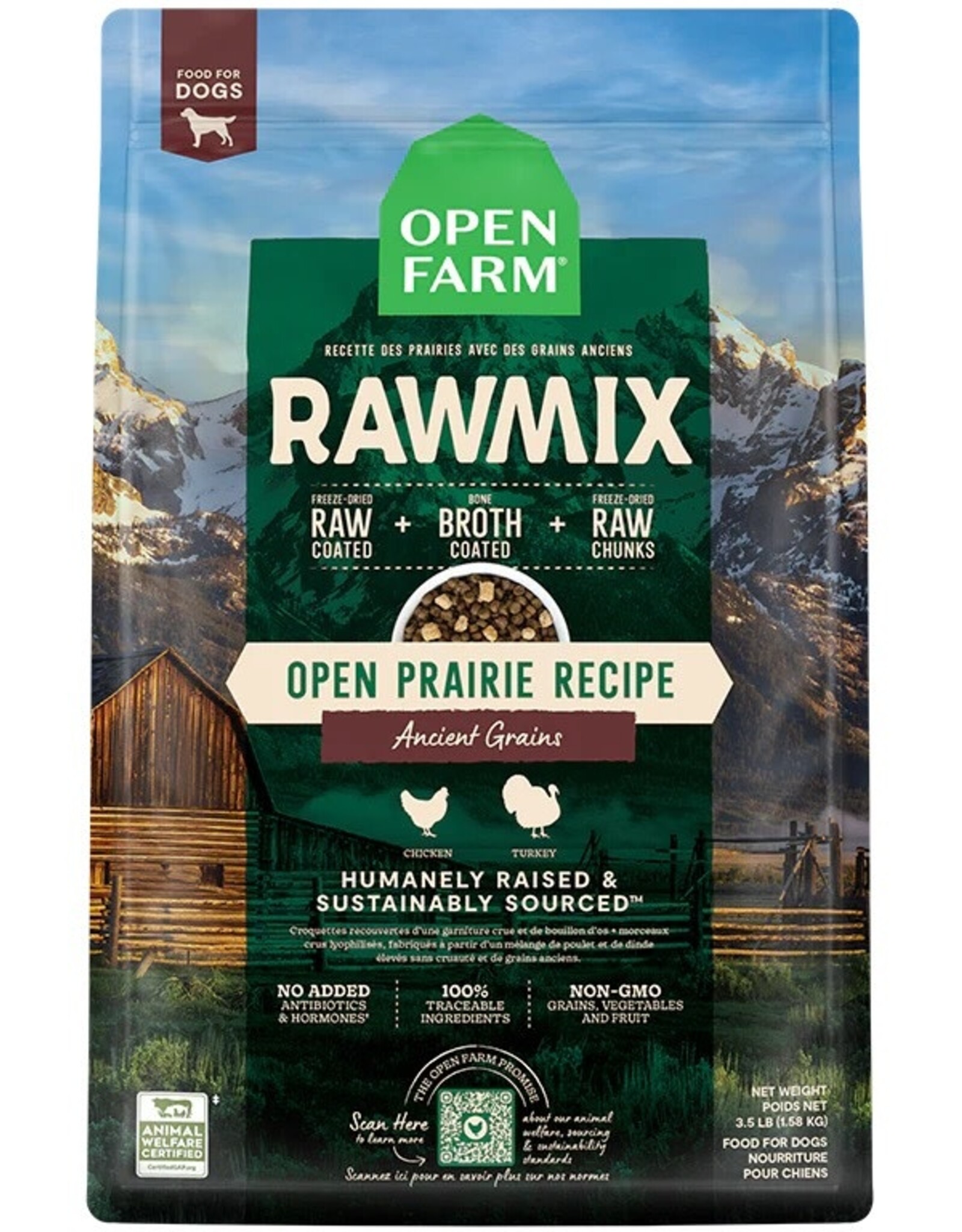 OPEN FARM OPEN FARM RAW MIX PRAIRE ANCIENT 3.5#