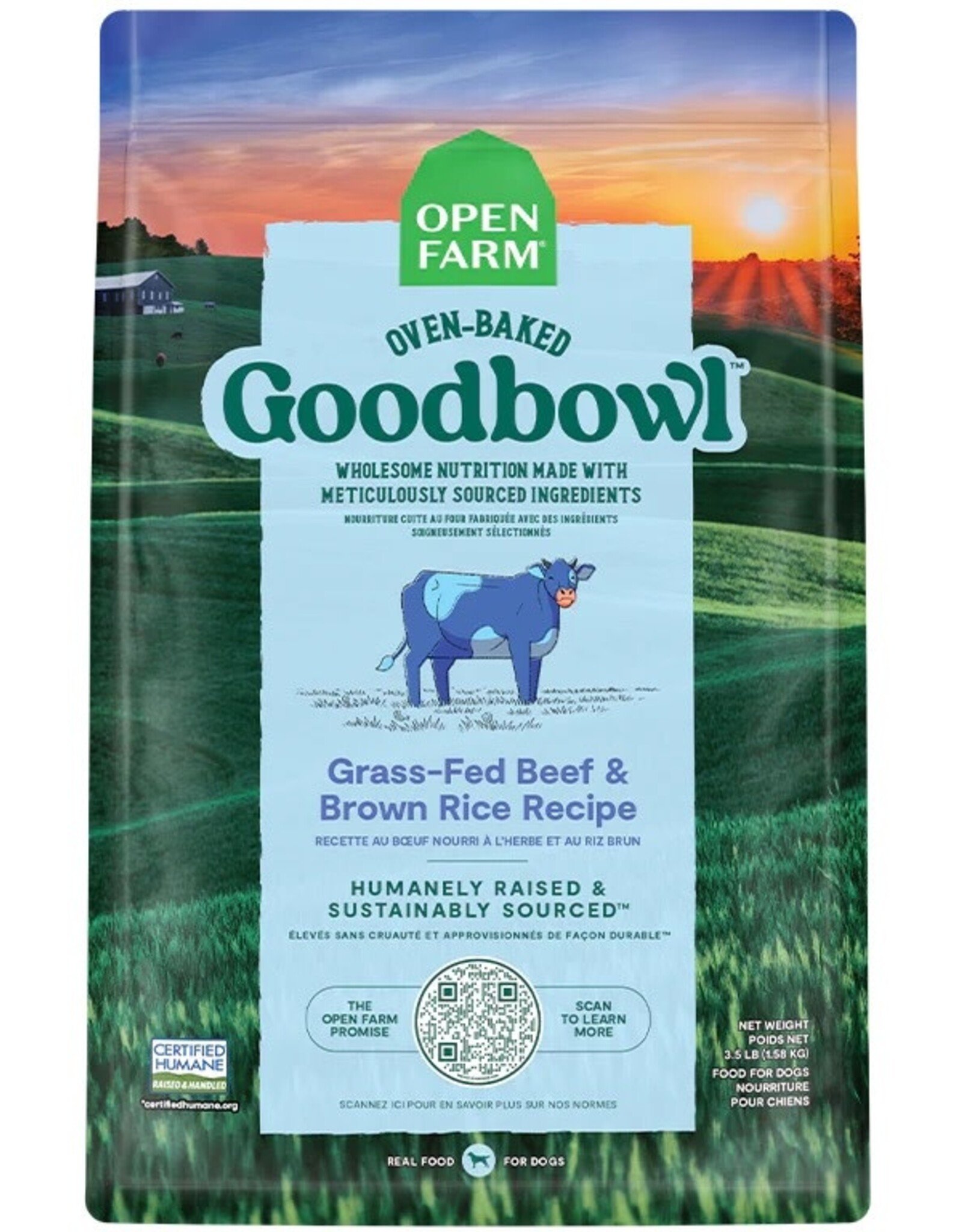 OPEN FARM OPEN FARM DOG GOODBOWL GRASSFED BEEF  3.5#